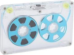 Reel to Reel Blank Audio Cassette Tape for Music Recording, 46 Minute Blank Cassette Tape, Low Noise Bias I Sound Cassette Tape, Aluminum Empty Cassette Tape (Blue)