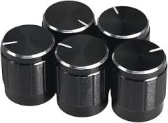 10Pcs-Black | 5/10/15Pcs 15X17Mm Aluminum Alloy Potentiometer Knob Cap Gold Silver Black Knob, for Rotary Switch Volume Control Knob Wh148 New 2026 High for Reliable Electronic Component