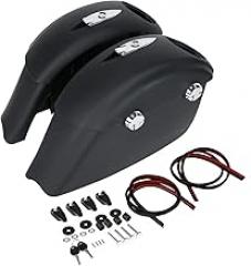 Hard Saddlebag Audio Lid Electronic Latch Compatible With Chieftain Dark Horse 2016-2018 Motorcycle Trunk Bag Side Box(Matte Black)