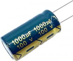 2pcs high Frequency Low impedance 100v 1000UF Aluminum electrolytic Capacitor Size 18 * 30 100V1000UF
