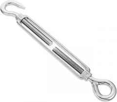 Zerodeko Stainless Steel Turnbuckle Hook and Eye Open Body Tensioning Connector for Rigging Grade Applications and Garden Use Material for Durability and Versatility