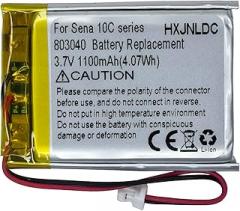 803040 3.7v 1100mAh Lithium ion Battery Replacement for Sena 10C and Sena 10C pro Motorcycle Bluetooth Camera Bluetooth Headset and DIY 3.7-5V Electronic Products Battery Replacement