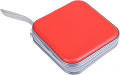 Healifty Capacity CD Zipper Case Portable Plastic Storage Holder for Dvds Disc Organizer Pouch for Travel and Home Use Design