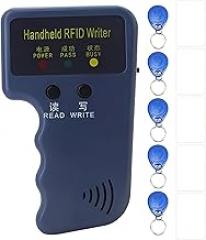 Handheld 125Khz Duplicator Kit, Id Card Copier with 5 Buttons & 5 White Cards, Portable Tool for Access Control, Blue, 4.5 X 2.8 X 1.2 in