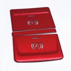 Car Control Button Sticker Compatible with for Q3 2019 2020 2021 2022 2023 Car Parking Electronic Handbrake Button Decoration Protective Cover Button Sticker(Red)