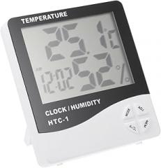 Zerodeko Battery Digital Clock Indoor Thermometer Alarm Clock Thermometer Electronic