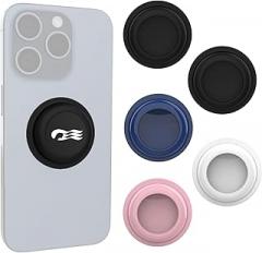 [5 Pack] Princess Cruise Medallion Holders for iPhone, Android, and All Devices - Stickers Cell Phone Holder Accessories for Carnival Ocean Medallion (Black/White/Blue/Black/Pink)