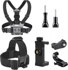 Chest Harness Mount for Camera,Chest Mount Strap for Camera - Comfortable Body Phone Holder Kit for Running, Swimming, Outdoor