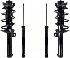 Front Struts & Rear Shocks Excludes Electronic Suspension Bushing Nut Strut Mount Coil Spring Steel Mild Steel for Audi for Q3 2.0L 15-18 & 1.4L 16-18 for Q3 Quattro 2.0L 15-18