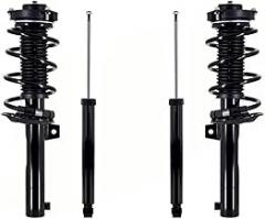 Suspension Shock Absorber Strut and Spring Assembly Front Rear Side Mild Steel Electronic Bushing Nut Mount Coil for Audi for Q3 2.0L 15-18 & 1.4L 16-18 for Q3 Quattro 2.0L 15-18