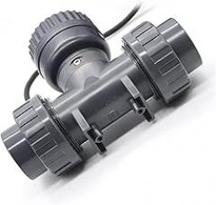 Flow Sensor Smart Digital Display Flowmeter RS485 LCD Electronic Flowmeter PVC Flow Sensor For Farm Garden Irrigation(DN25,Without display)