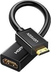 UGREEN Mini HDMI to HDMI Adapter 4K 60Hz Male to Female Adapter Compatible with Raspberry Pi, Portable Monitors, DSLR Cameras, Camcorders, Laptops, Projectors, Tablets Graphics Cards 0.6FT