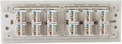 12-Port CAT5E CAT 6 RJ45 Ethernet LAN Wall Panel 118-Type Internet Panel Outlet(Rectangle PanelCAT5E)