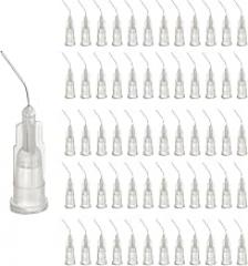 uxcell 60 Pcs Pre Bent Dispensing Needle Tips, 27 Gauge Stainless Steel 45 Degrees Bent Dispensing Tips 0.5