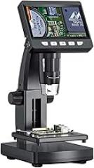 4.3inch 1000x Digital Microscope for Electronics Repair 1080P Video Coin Microscopio with 8LEDs Soldering for PCB(Black)