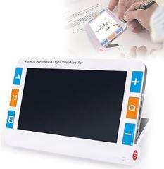 CAJUCA 7.0 Inch Handheld Portable Electronic Vision Aid,Fixed Focus Double Lens 2X-32X Magnification 26 Color Modes Low Vision