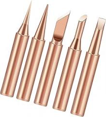 5pcs Brass Soldering Iron Heads Tip Perfect For Fine Electronics & Component Repair Tasks Stable Temperature Iron Tip