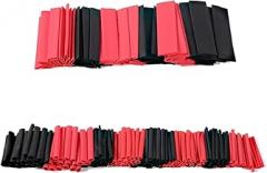 270pcs Heat Shrink Tubing Kit - 7 Sizes, 2 Colors (Black, Red), Easy to Use - Suitable for Small Electronics