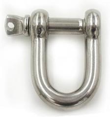M4 M5 M6 304 stainless steel D type shackle U type steel buckle chain buckle marine rigging Max load 220kg 11MM