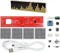 Sound Activated LED Matrixes Clock Kits with PC Materials Environmental Light Source for Home Office Decor Smartests Assistant for Music Visualisation