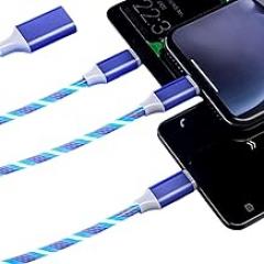 3 1 2A USpB Glowing Phone Cable Type-C High-Speed Charging Support Cord for LPhonie 14 13 Sangsiung Xlaoml Micro USpB LED Light Data Wire Cable New 2026 High for Reliable Electronic Component