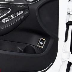 Carbon Fiber Rear Trunk Control Switch Button Trim Frame Sticker Cover for Mercedes-benz C Class W205 C200 C180 GLC 260 2015-up