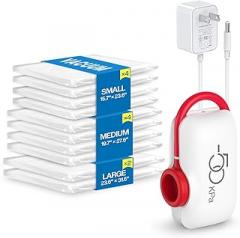 Vacuum Storage Bags for Travel, 10 Pack Vacuum Seal Bags for Clothing Travel, Compression Packing Kit with High Pressure Electric Pump, Space Bags for Clothes Luggage Traveling