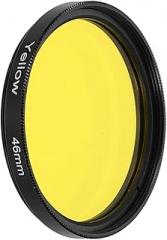 PATIKIL 46mm Lens Filter Full Color Filters Scratch Optical Resin Circular Screw-in Camera Lens Color Correcting Accessories for Camera Photography Lens, Yellow