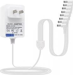 4.5V Lemax Power Adapter Compatible with Lemax Lighted Accessory 94566 94563 94564 94565 74295 74269 74707 84428 44242 Christmas Halloween Village Lights Micro Lighting Building Decor(8 Output White )