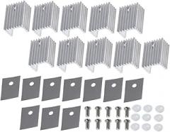 SMASOLO 1set Aluminum Heat Sink for Efficient Cooler Fin for Voltage Regulator Durable Heat Sink for Electronics Reliable Passive Cooling 10pcs