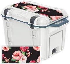 MightySkins (Cooler Not Included) Skin Compatible with OtterBox Venture 45 qt Cooler Lid - Hibiscus | Protective, Durable, and Unique Vinyl Decal wrap Cover | Easy to Apply | Made in The USA