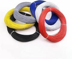 10/30/50/100M UL1571 Electronic Wire 32 30 28 26 24 22 20 18 16AWG Environmental PVC Insulated Tinned Copper Cable DIY LED Line(White,30 Meters,16AWG)