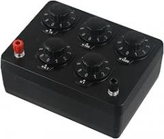 Variable Resistor Box, Decade Resistance Box 0. to 9999.9 Ohm, for Resistor Network with Adjustable Ohm Meter, Laboratory Resistance Device for Electronic Equipment, for Resistors, Range Switchabl
