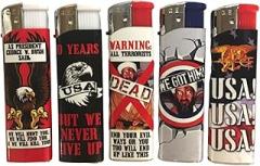Generic Vintage Osama is Dead Patriotic USA Electronic Lighters 5 Pack, Assorted, 6611694
