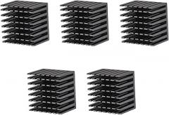 DMiotech 5 Pack 28 x 28 x 20 mm Aluminum Alloy Radiator Electronic Cooler Radiator for MOS and IC Chip