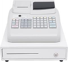 Electronic Cash Register for Small Businesses, POS System Cashier 47Key Box 6 Digits LED Retail Drawer, Commercial Cash Management System with Thermal for Bills Coins Retail Restaurant