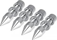 Pure Copper Speaker Spike Isolation Spikes Stand for HiFi Audio Systems for Audiophiles [4 Pcs Plated Foot Pads Included