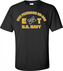 Generic USS Peterson DD-969 Rate ET Electronics Technician T-Shirt