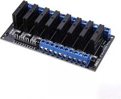 Electronic Parts Relay 8 Channels Solid State Relay Module DC-AC Low Level Trigger with Fuse delay Relay