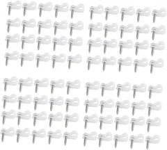 ARTIBETTER 100pcs Cable Clamp R-Type Plastic Bundle Wire Clip Easy to Apply -Resistant Indoor Outdoor Use