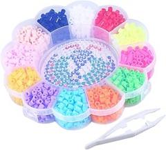 Milisten 1200pcs DIY Beads Kit for Boys and Girls Colors Bead Bracelet Making Craft Toys Ages