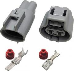 Dj7021y-4.8 Car Electronic Fan Plug 2-hole Harness Waterproof Connector 3-core Male Female Butt Terminal Sheath Model Number : DJ7021Y-4.8(2p,1sets)