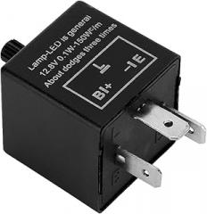 12V 3 Pin Electronic LED Flasher Relay, Adjustable LED Light Flasher Blinker Relay Fix Car and Motorcycle Turn Signal & Hazard Warn Hyper Flash Relay