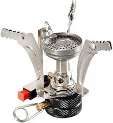 Kisangel Portable Camp Stove Mini Stove for Hiking Folding Head Electronic Ignition