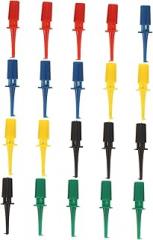 VALICLUD 20Pcs Test Hook Clips for Electronic Components Multimeter Test Clip with Insulated Boots Strong Spring Grip for Secure Testing for Circuit Connection