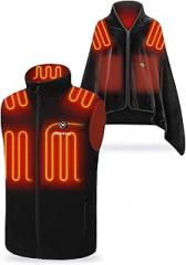 Venustas Men’s Heated Vest (L) & Wearable Heated Throw Blanket Bundle, Fleece Electric Vest with Battery + Soft Zipper Shawl, Adjustable Heat Levels
