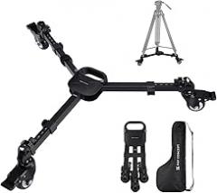 K&F CONCEPT Photography Tripod Dolly, Heavy Duty with 3