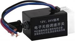 DC Motor Speed Controller Universal 12V/24V Motor Speed Controller Switch Electronic Stepless Speed Regulator Switch for Car Truck Fan Heater Control Regulator