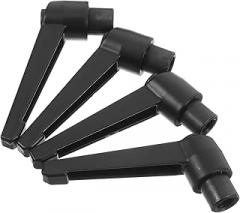 4pcs Aluminum Alloy Clamping Lever Handles with Threaded Male Ratchet Push Button Adjustable Locking Screw Handles for Machinery Furniture and Electronics