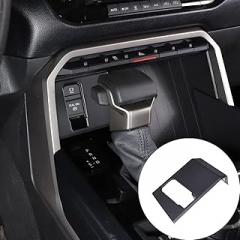 LLKUANG ABS Central Control Electronic Handbrake Button Frame Cover Trim Fit for Toyota Tundra Sequoia 2022 2023 Interior Accessories(Matte Black)